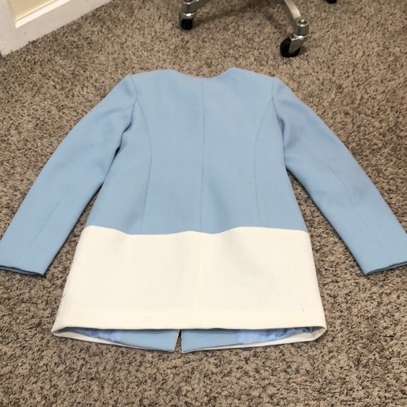 Vintage Jacket Size XS Pastel Blue Floral Embroidery - Picture 6 of 13